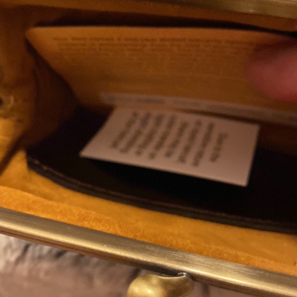 Patricia Nash Leather Leopard Animal print Faux Fur Kisslock Frame Wallet NWT โฅ๏ธ - Picture 6 of 9